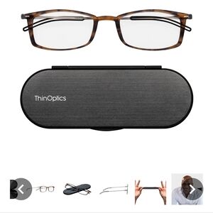 Brown Glasses with Case